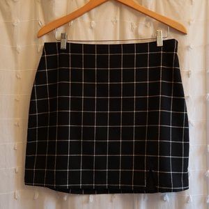 A&F plaid miniskirt with thigh slit